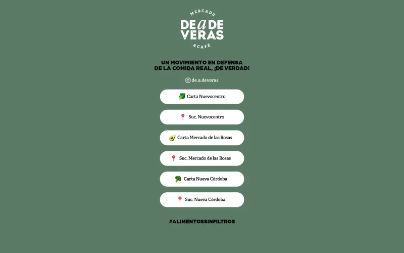 De a Deveras – #ALIMENTOSSINFILTROS